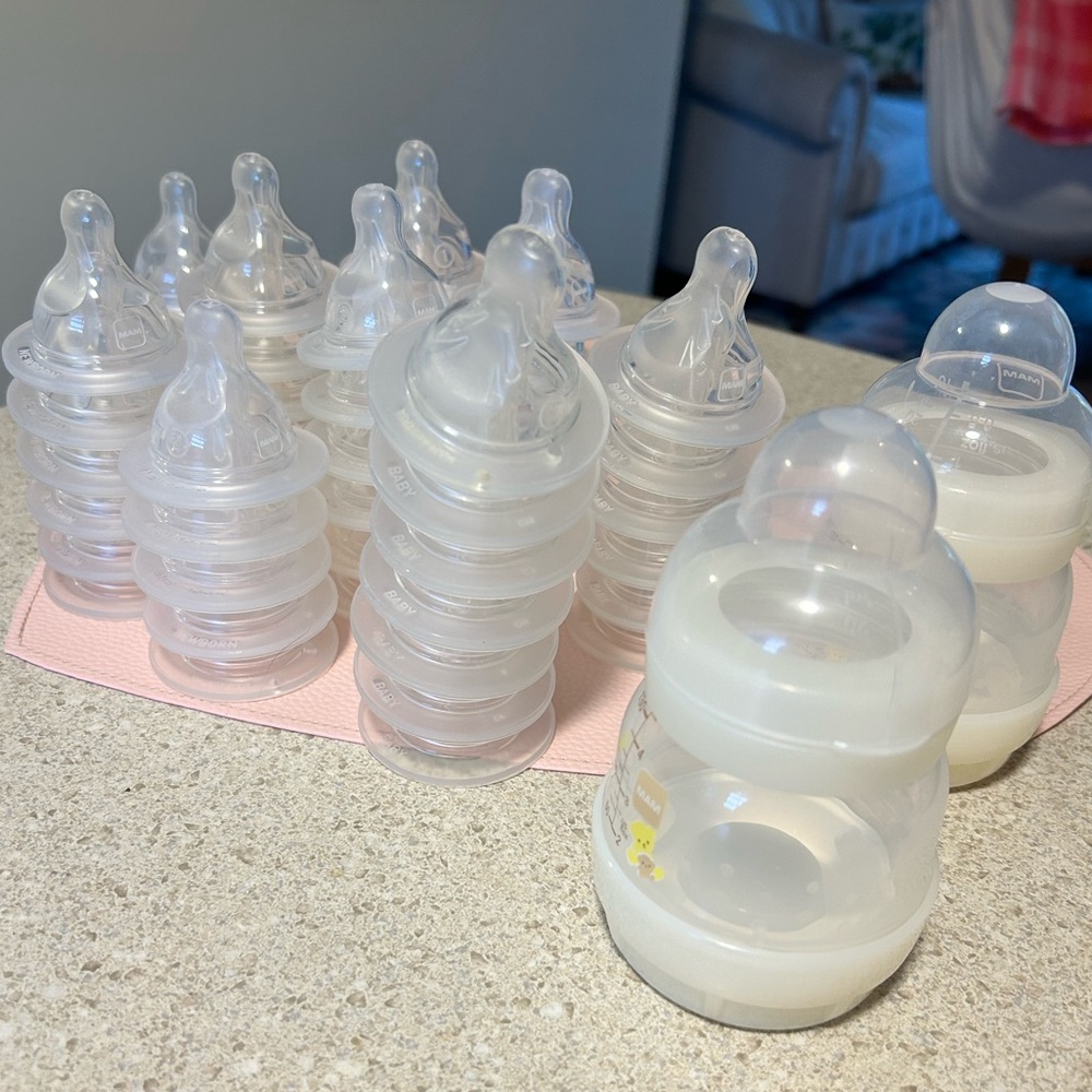 MAM nipple and bottle lot